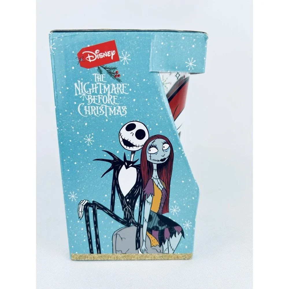 Disney Jack Skellington Christmas Santa Hat Drinking Glass 16 Oz Nightmare‎ Tim